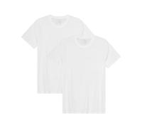 DANISH ENDURANCE T-Shirt Uomo Cotone, Magliette Maniche Corte Senza Etichetta, Scollo a V, da 1 a 4 Pezzi, Scollo Rotondo - Bianco 2 Paia, L