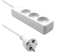 Danish IT Power Strip 3-way - 1M White - Warranty: 360M NEW