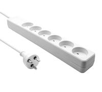 Danish IT Power Strip 6-way - 0.5M White - Warranty: 360M NEW