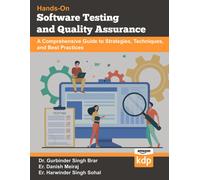 Danish Meiraj Harwinder Singh Sohal Gurbin Software Testing and Qua (Tascabile)
