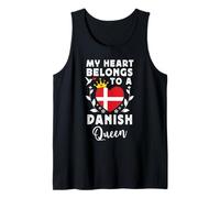 Danish Queen Danish Wife Girlfriend Denmark Flag Canotta