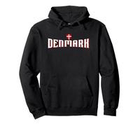 Danish Scandinavian Cross/Dansk Souvenir: Denmark Flag Felpa con Cappuccio