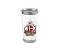 Danish Viking Heritage Valknut Danimarca Longship Vintage Bicchiere termico in acciaio inox doppia parete