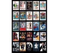 James Bond 25 Films Poster (91,5 cm x 61 cm x 0,1 cm) (Multicolore)