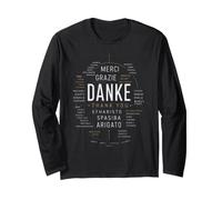 Danke Merci Gracias Grazie Multilingue Maglia a Manica