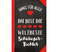 Danke Schwiegertochter: Notizbuch liniert die Geschenkidee für beste Schwiegertochter das A5 Buch für Notizen die Kleinigkeit als Dankeschön von Schwiegereltern für Ehefrau vom Sohn oder Tochter