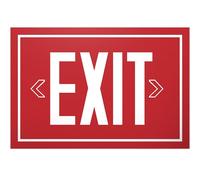DankeDir! EXIT Cartello Ausagang - 30 x 20 cm - Targa per porta e uscita di emergenza - Resistente alle intemperie e durevole