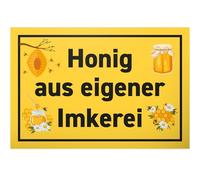 DankeDir! Honig aus eigenen apicoltura - 30 x 20 cm cartello in plastica - idea regalo regalo per apicoltori - regalo di compleanno targa per porta con scritta in lingua tedesca