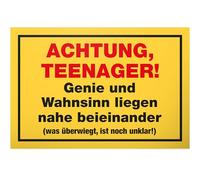 DankeDir! Targa in plastica per adolescenti, 30 x 20 cm, idea regalo per adolescenti, scritta in camera, per ragazzi e ragazze, per la cameretta dei ragazzi, decorazione per la porta, per il