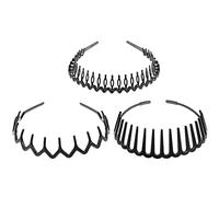 Danlai 3 Pezzi di Plastica Peli di Plastica Pettine a Fascia Dentate Ondulata a Pelo, Fasce Duri Che Acconciano Gli Accessori per Le Donne per Uomini