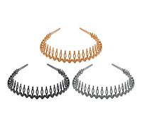 Danlai 3 Pezzi di Plastica Peli di Plastica Pettine a Fascia Dentate Ondulata a Pelo, Fasce Duri Che Acconciano Gli Accessori per Le Donne per Uomini