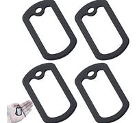 Danlai 4pcs in Stile Militare Tag Tag Silicone Silicone Dog Tag Cover Protettivo in Gomma per Riduzione del Rumore