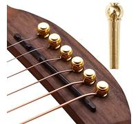 Danlai 6pcs/Set Pins a Corda di Chitarra Acustica Pin di Ricambio in Ottone Rame Solido Accessori per Le Corde di Chitarra