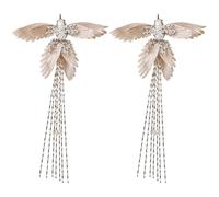 Danlai Decorazione Natalizia a Forma di Uccello, 2 Pezzi, con Scena Natalizia Appesa, Decorazione per Albero di Natale a Forma di Uccello con Piume, Decorazione Appendere