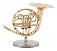 Danlai Ornamento del Corno Francese in Miniatura con Strumento Musicale in Ottone Modella per Casa Decorazione di Decorazioni per Il Desktop per Amante della Musica