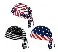 DANLCUPL 3 pz DOO Rags Dew Rag Skull Cap Pirate Hat Cooling Head Wrap Bandana Helmet Liner per Uomini Ciclismo Moto
