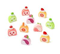 DanLingJewelry 36 mini cabochon in resina alimentare 6 stili realistici torta di frutta finta decorazione dolce per artigianato fai da te casa delle bambole display in miniatura