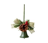 DANNMPX Campanelle Natale Ornamenti for L'Albero di Natale Campana in Metallo Ornamento Natalizio da Appendere con Motivo Decorativo A Mano Decorazioni(Grün)