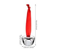 DANNMPX Campanelle Natale Ornamento Natalizio Campana da Slitta con Nastro Rosso Credi nella Gioia Amore Buon Sogno Fede Decorazioni(Gold)