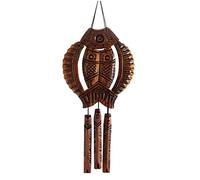 DANNMPX Carillon A Vento Scacciaspiriti in Legno per Esterni, 3 Piccoli Tubi A Campana in Legno per Decorazioni per La Casa All'aperto O al Chiuso Decorazione per Casa