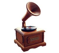 DANNMPX Carillon Box Musicale Gramophone, Scatola Classica in Legno fonografo for Decorazioni for la casa dell'Annata Scatola Musicale