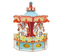 DANNMPX Carillon Scatola di Musica Puzzle Legno 3D,Fai da Te Modello Building Kit Meccanico Merry-Go-Round Dishquisite Display Regali for Adolescenti Uomo/Donna Famiglia Scatola Musicale