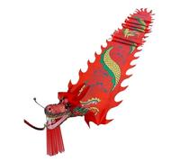 DANNMPX Danza Leone Streamer A Nastro Cinese for La Danza del Drago for Spettacoli Teatrali All'aperto for Feste di Fitness Drago Spettacolo(Rot,6m)