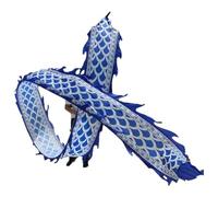 DANNMPX Danza Leone Streamer Dragon Dance Silk Lion Entertainment Equipments Nastro per Fitness Drago All'aperto Perfetto Realistico Drago Spettacolo(Blue,6m/19.7ft)
