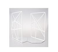 DANNMPX Ferma Libri 1 Paio di Supporti per Libri in Metallo Supporto per Fermalibri Scaffale per Organizer da Scrivania per Forniture per Ufficio per Decorativa(White)