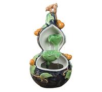 DANNMPX Fontana Tavolo Cascata della Fontana del Desktop rilassamento Interno con la Zucca in Ceramica Pompa Automatica Ornamenti dell'Acqua Che scorre Interni Decorativa