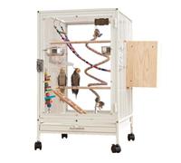 DANNMPX Gabbia per Uccelli Gabbia da Volo per Uccelli di Grandi Dimensioni in Ferro Battuto con Supporto Rotante per Pappagallo Calopsitta Sole Parrocchetto Conuro Piccioncino Canarino Voliera