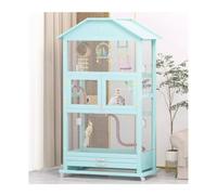 DANNMPX Gabbia per Uccelli Gabbia per Uccelli Grande per Parrocchetti per Interni Ed Esterni con Ruote, Trespolo E Vassoio Estraibile Rimovibile per Canarini Pappagalli Colombe Voliera(Blue)