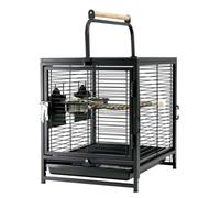 DANNMPX Gabbia per Uccelli Gabbia per Uccelli in Ferro Battuto con da Viaggio per Mangiatoia per per Pappagalli Conures Lovebird Cockatiel Voliera