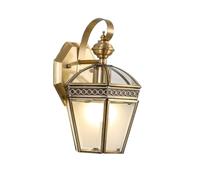 DANNMPX Lampada Parete Applique da Parete per Esterni in Rame Lanterna per in Vetro per Portico Lampade Giardino per Patio Terrazza Corridoio Esterna