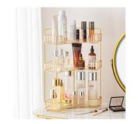 DANNMPX Organizer Trucco 3 Tier Makeup Organizer for Bathroom Corner Vanity Countertop Holder Cosmetics Skincare Storage Organizzatore(Amber)