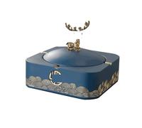 DANNMPX Portacenere Posacenere in Resina Rimovibile Senza Fumo Adatto per L'Ufficio Domestico per Tavolo(Blue)