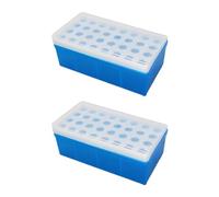 DANNMPX Portaprovette 2 Pezzi 32 Pozzetti Provette in Plastica for La Ricerca di Laboratorio Supporto