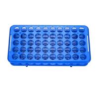DANNMPX Portaprovette Supporto for Provette in Plastica for da 5 Ml/10 Ml/15 Ml, Staccabile, 50 Fori, Blu Singolo Supporto