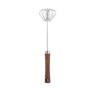 DANNMPX Sbattitore Uova Miscelatore Rotante A Spinta Manuale Frullino for Le Uova Gorgogliatore Grano di Legno Acciaio Inossidabile Semiautomatico Frusta da Forno A Casa Utensili Cucina(30.5cm)
