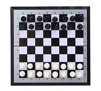 DANNMPX Set Scacchi Gioco da Tavolo Scacchi 7.8" Scacchi Magnetici ， Set di Viaggio Pieghevole Scacchiera Portatile in ABS Scacchiera Gioco