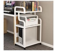 DANNMPX Supporto Stampante Supporto per Stampante Mobile A 3 Livelli Carrello per A Pavimento Rack di Stoccaggio su Ruote per Scanner Fax per Ufficio(E)