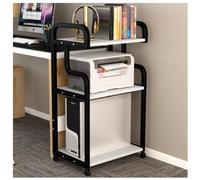 DANNMPX Supporto Stampante Supporto per Stampante Mobile A 3 Livelli Carrello per A Pavimento Rack di Stoccaggio su Ruote per Scanner Fax per Ufficio(F)