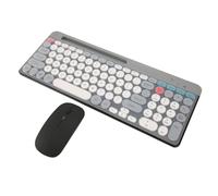 DANNMPX Tastiera Mouse Set Tastiera E Mouse Combinazione con Tasti Rotondi Bluetooth Wireless Combo(Black)