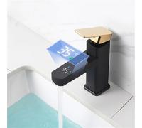 Dannocchia lavandino Bacino del Bagno LED TEMFERMENTO DITIPOCO di BACCIA Acqua Cold CACCOLA PERCHIO Tap MONTO Nero Gold The G1/2