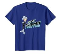 Danny Phantom with Logo Maglietta, Bambini, Blu Reale, 4 Anni