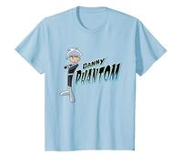 Danny Phantom with Logo Maglietta, Bambini, Celeste, 2 Anni