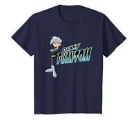 Danny Phantom with Logo Maglietta, Bambini, Navy, 8 Anni