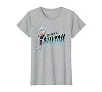 Danny Phantom with Logo Maglietta, Donna, Grigio Melange, XS