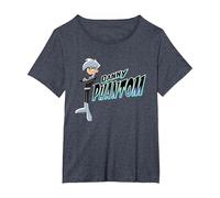 Danny Phantom with Logo Maglietta, Donna Plus-Size, Pervinca, 1X