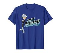 Danny Phantom with Logo Maglietta, Uomo, Blu Reale, L